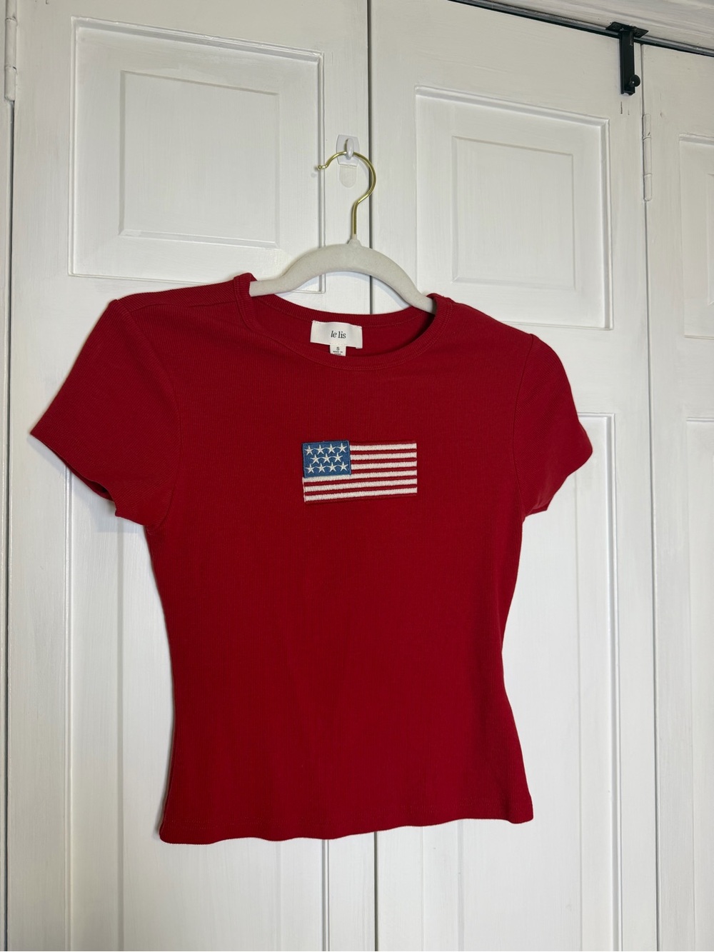 Red Short Sleeve Flag Tee